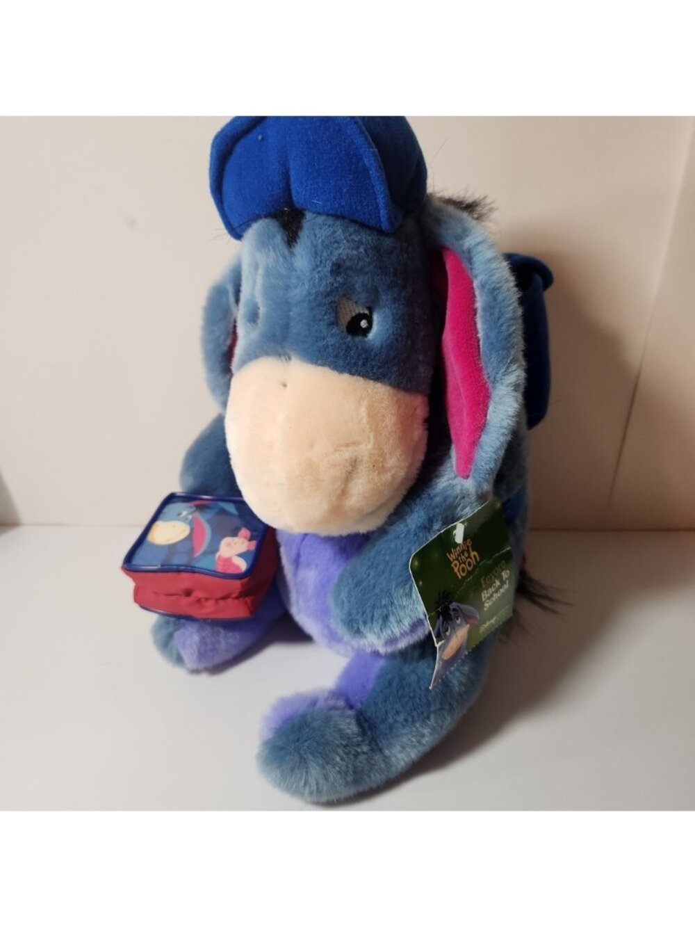 Disney Store Eeyore Back To School Plush Winnie the Pooh Blue Backpack Lunchbox